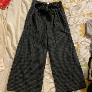 Zara wide leg pant with tie waist